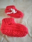 Preview: Babyschuhchen in orangerot