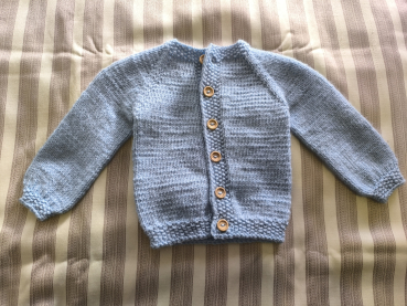 Jacke hellblau mit Glitzer