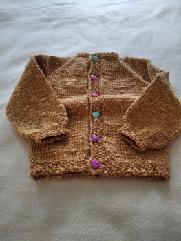 Strickjacke senfgelb