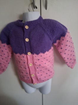 Strickjacke rosa Beere