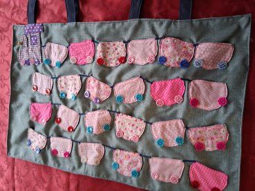 Adventskalender Eisenbahn, rosa