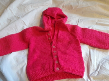 Jacke pink mit Kapuze