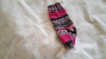 Sparstrumpf pink grau