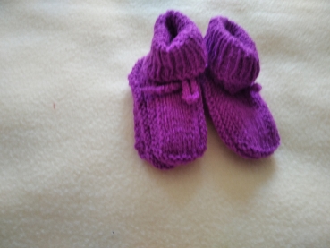 Babyschuhe lila pink