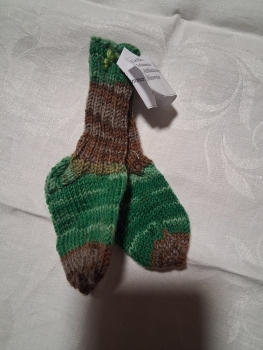Socken grün braun