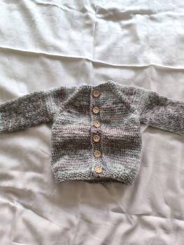 Strickjacke grün braun