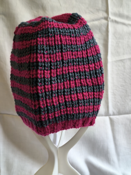 Mütze pink grau