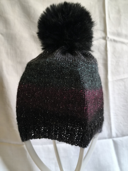 Bommelmütze mit Glitzer