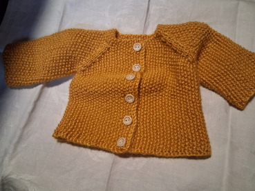 Strickjacke gelb