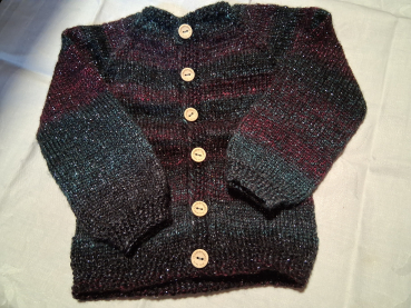Strickjacke dunkel mit Glitzer