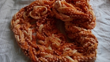 armgestrickter Loop orange