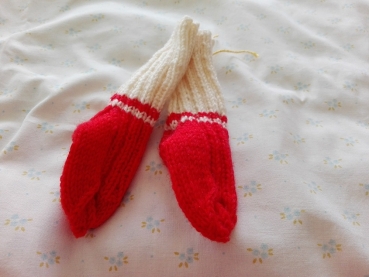 Socken rot weiß