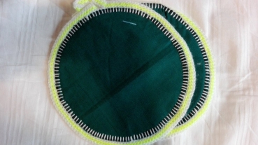 Topflappen 2er Set mit gelber Umrandung