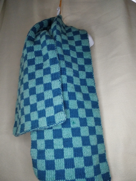 Schal, hellblau blau double face
