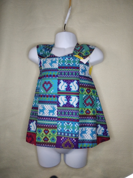 Schürzenkleid bunt gemustert