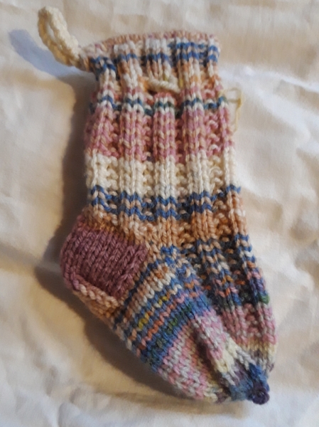 Sparstrumpf gestreift Herbsttöne