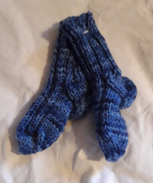 Socken blau gemustert