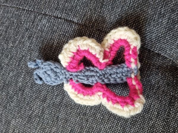 Aufnäher Schmetterling pink