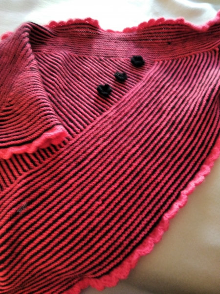 Tuch mit Blümchen orange schwarz