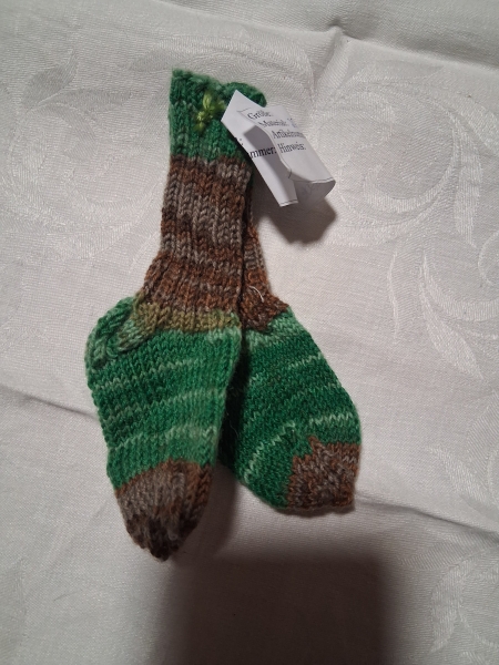 Socken grün braun
