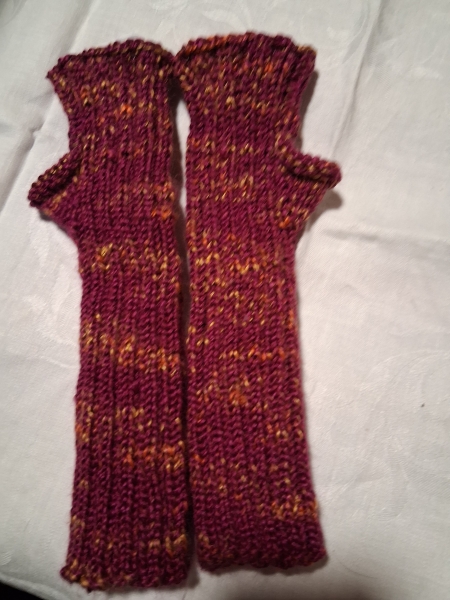 Handstulpen rot gelb
