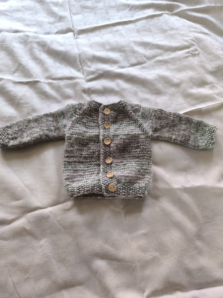 Strickjacke braun grün