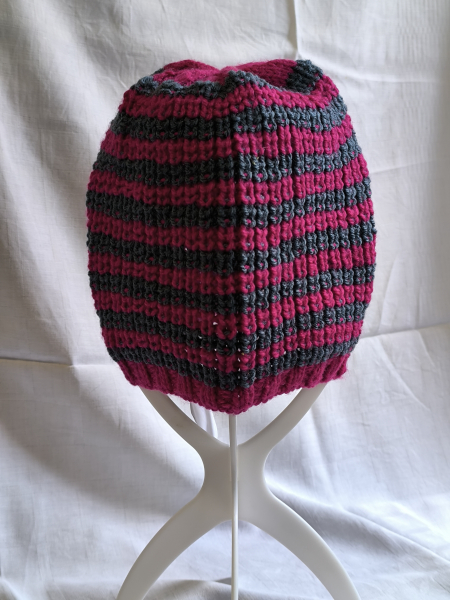 Mütze pink grau