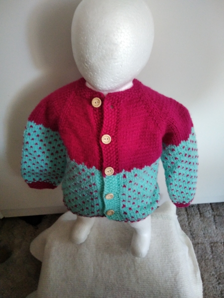 Strickjacke Erdbeere