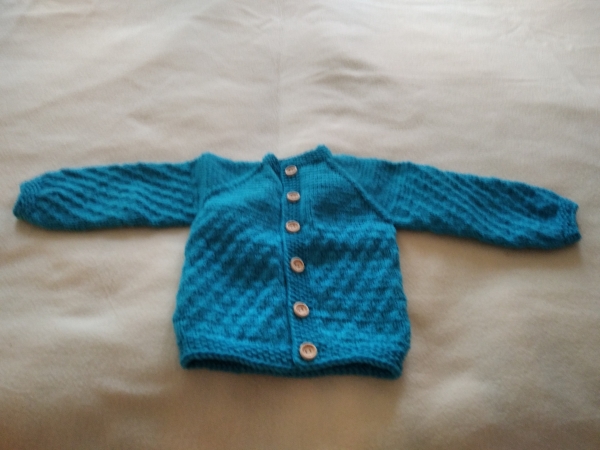Strickjacke mittelblau