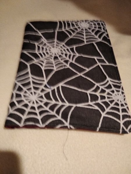 Buchumschlag Spinnennetz schwarz