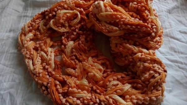 armgestrickter Loop orange