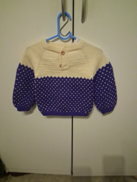 Pullover blaulila weiß