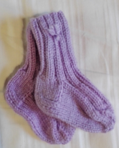 Babysocken lila