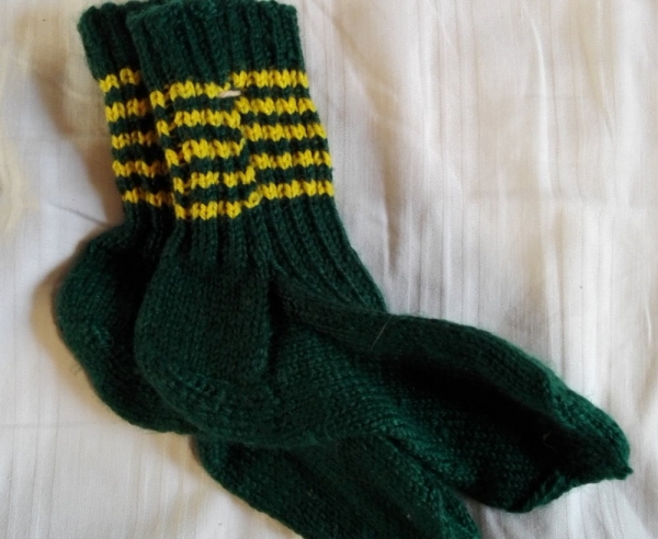 Bettsocken grün