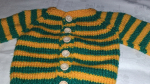 Strickjacke gelb grün gestreift