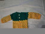 Strickjacke gelb grün gemustert