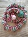 Adventsdrache Magnus rosa weiß