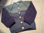 Strickjacke Lilatöne mit Glitzer