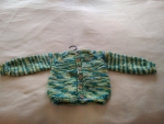Strickjacke grün gemustert
