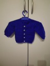 Strickjacke blau, Elefantenknöpfe